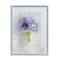 Stupell Industries Violets Wrapped in Sheer Soft Country Floral in Gray Frame Wall Art